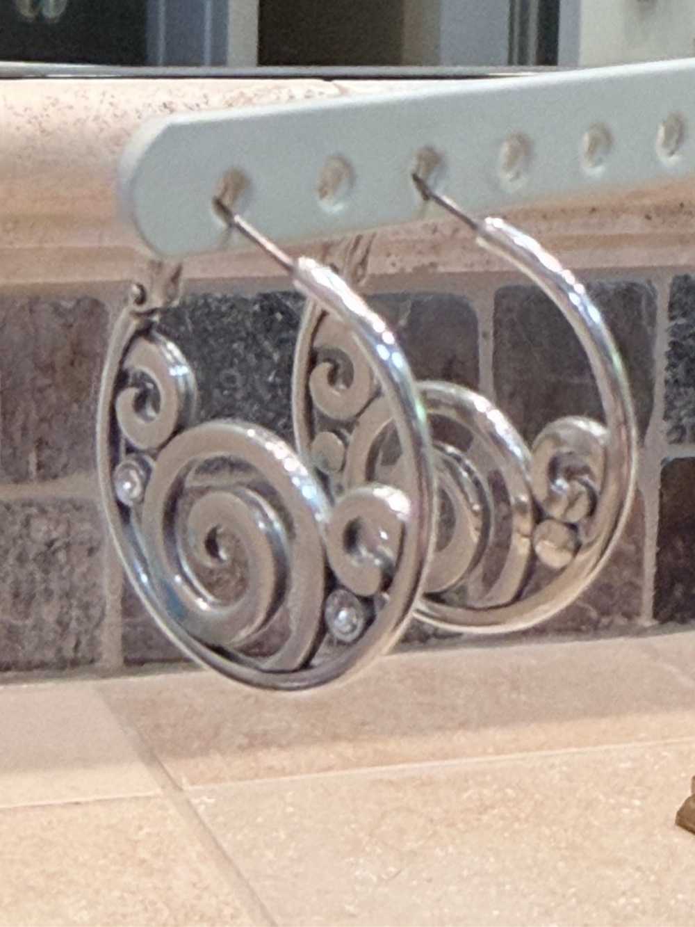 Brighton London Groove Hoop Reversible Earrings